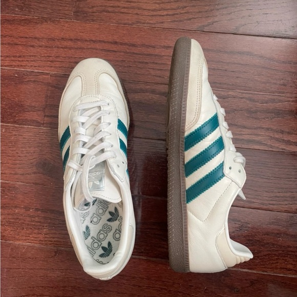 adidas Original samba OG in white and green - Picture 3 of 6
